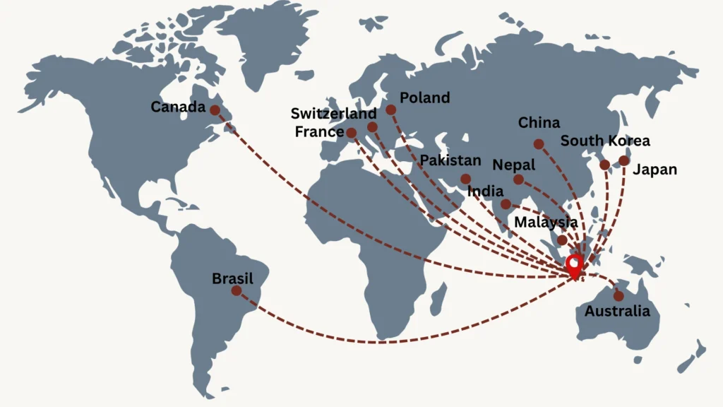 World map Send Vanilla Bean